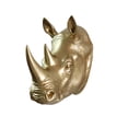 thumbnail image 1 of Hi-Line Gift Ltd 75642-B-GD Rhinoceros Head Wall Mount Art Gold Color, 1 of 5