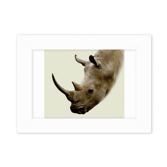 Rhinoceros Horn Side Ear Art Deco Fashion Photo Mount Frame Picture Art Painting Desktop 5x7 inch