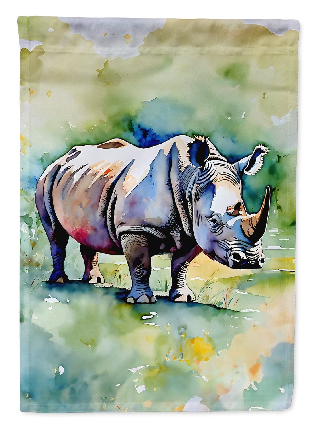 Rhinoceros House Flag 28 in x 40 in