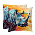 thumbnail image 1 of Rhinoceros Luxurious Velvet Pillow Covers with Unique Patterns - Set of 2, 16x16, 18x18, 20x20 Inches for Throw Pillow Inserts - Ideal for Home Decor and Gifts, 1 of 6