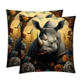 thumbnail image 1 of Rhinoceros Luxurious Velvet Throw Pillow Inserts with Unique Patterns - Set of 2 (16x16, 18x18, 20x20 Inches) for Bed, Chair Pillow Covers for Any Occasion, 1 of 6