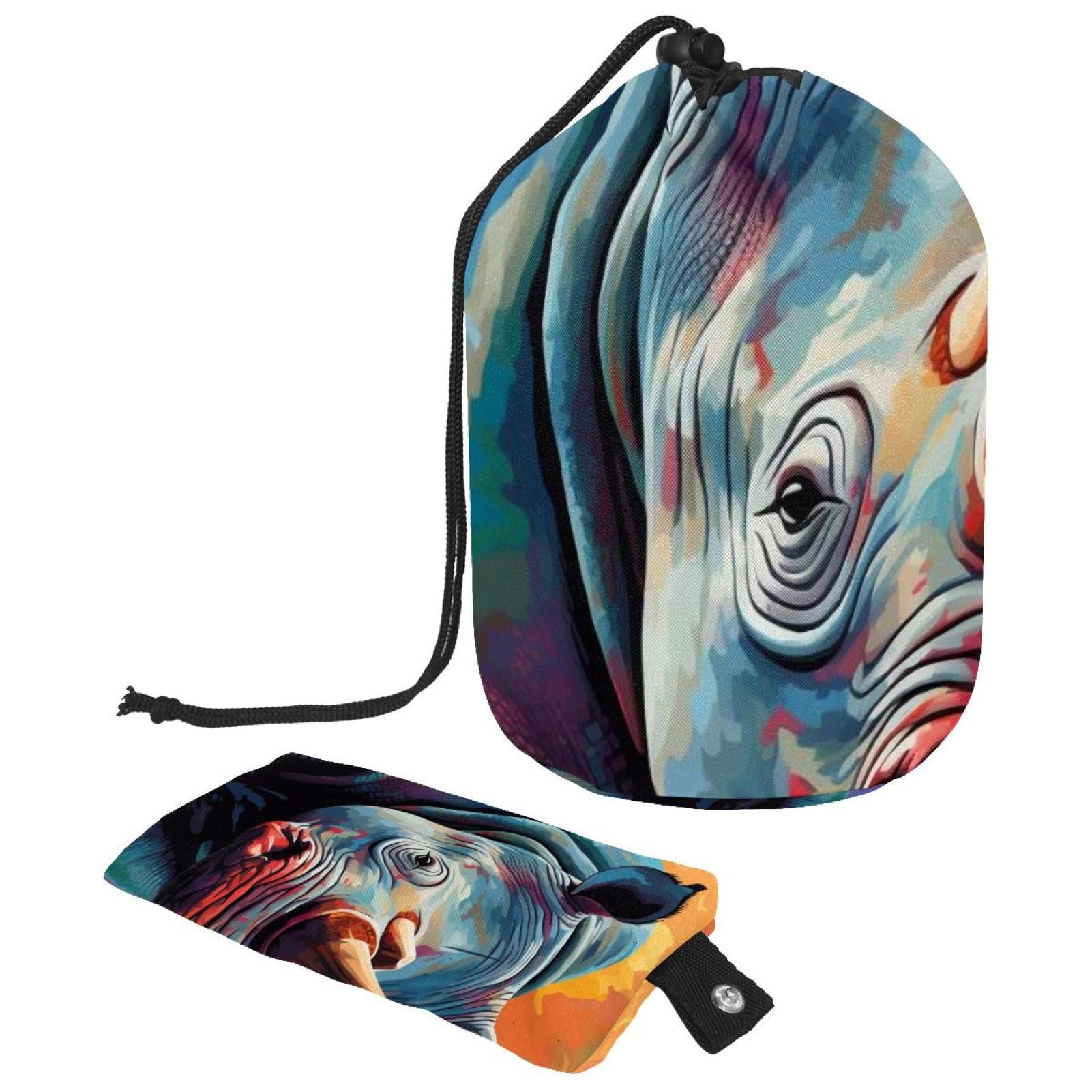 Rhinoceros Portable Drawstring Foldable Travel Laundry Bag with Shower