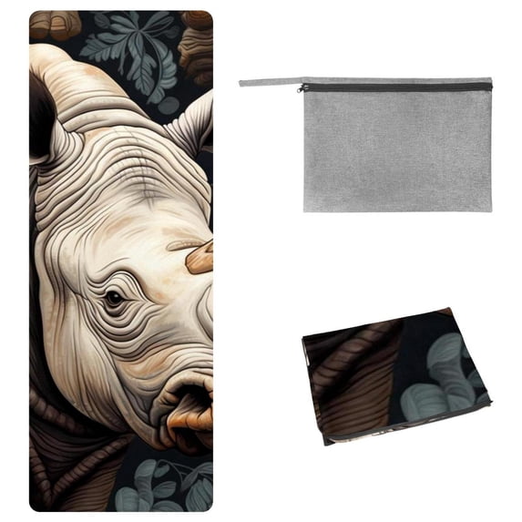 Rhinoceros Premium Yoga Towels with Storage Bag, 72.8"x26.8", Suitable for Yoga, Pilates, Fitness, Gym Towels, Yoga Blankets, and More