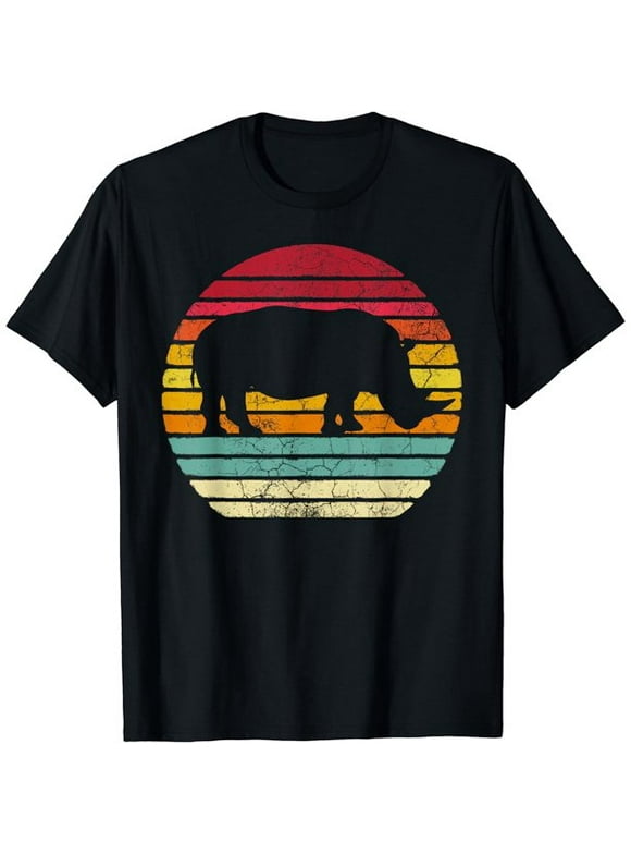 Rhinoceros Rhino Retro Style Vintage Men Classic Gift T-Shirt