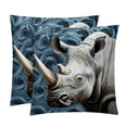thumbnail image 1 of Rhinoceros Throw Pillows Set of 2 with Unique Patterns Covers - Available in 16x16, 18x18, and 20x20 Inches for Various Occasions - Includes Throw Pillow Inserts, 1 of 6
