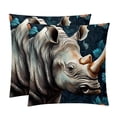thumbnail image 1 of Rhinoceros Velvet Throw Pillow Covers Set with Unique Patterns - 16x16, 18x18, 20x20 Inches - 2 Throw Pillow Inserts & Covers for Any Occasion, 1 of 6