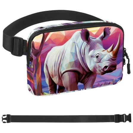 Rhinoceros Waist Pack for Running Fanny Pack for Women and Men Crossbody Belt Bag Bum Bag with Adjustable Strap for Sports