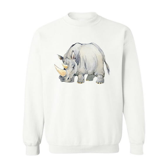 Rhinoceros Watercolor Design. Sweatshirt Men -Image by Shutterstock, Male x-Large