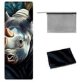 thumbnail image 1 of Rhinoceros Yoga Mat Towel with Storage Bag, 72.8"x26.8", Ideal for Yoga, Pilates, Fitness - Yoga Blankets,Gym Towel, 1 of 6