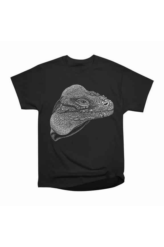Rhinoceros iguana lizard ink illustration T-Shirt Tee Gift For Him Merch For Her Apparel F