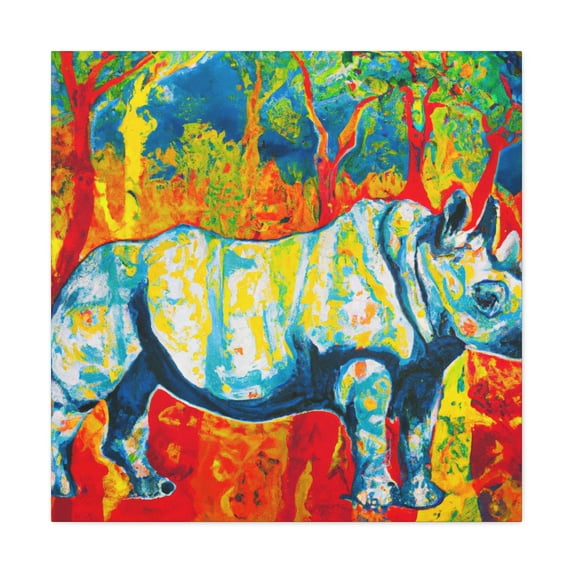 "Rhinoceros in Rococo" - Canvas