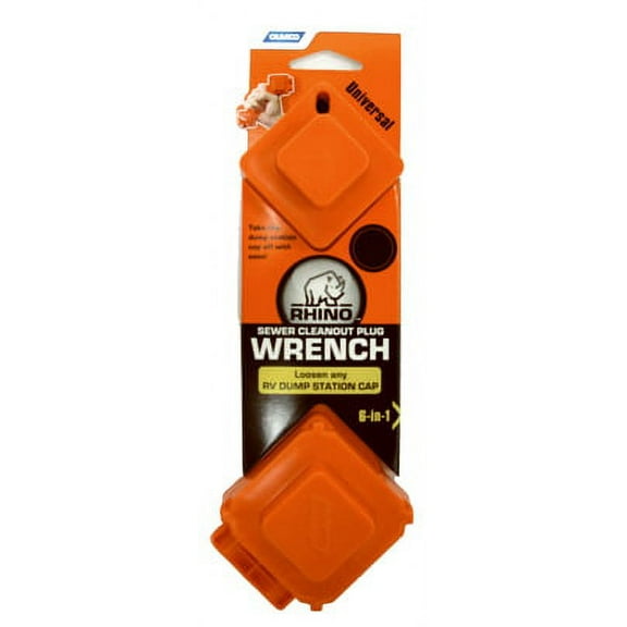 Camco Rhinoflex 6 in 1 Universal Sewer Wrench - Fits Sewer Hose Fittings - Each