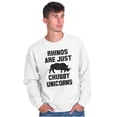 thumbnail image 1 of Rhinos Are Just Chubby Unicorns Sweatshirt for Men or Women Brisco Brands S, 1 of 6