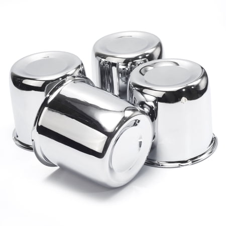 Rhinotuning Push Through Cover Hub Caps for 3.3" Hub 2.86" H Truck Trailer Wheels Rims 4PCS