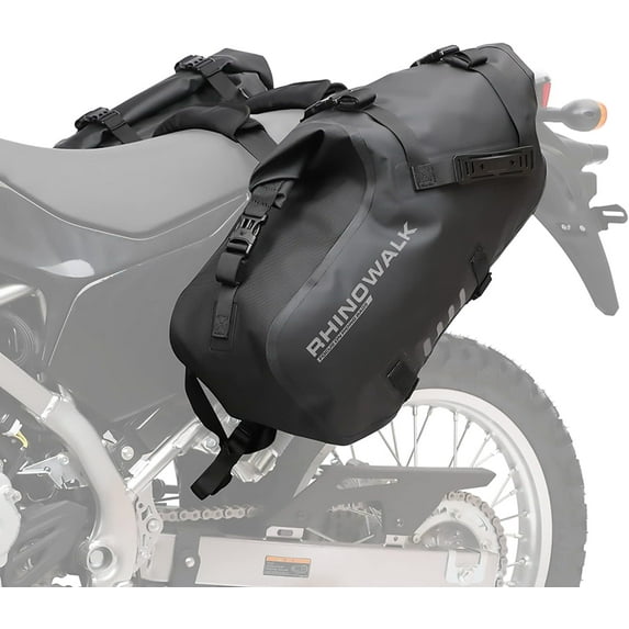 Rhinowalk Motorcycle Saddle Bags Waterproof Motorbike Panniers Motor Side Bag 18L (9L*2) Powersports Saddle Bag for Most Motorcycles Black, 1 Pair
