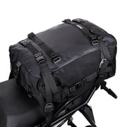 Rhinowalk Motorcycle Tail Bag 30L Waterproof Motor Pannier Travel Luggage Motorbike Rear Rack Trunk Storage Professional Accessories-Black