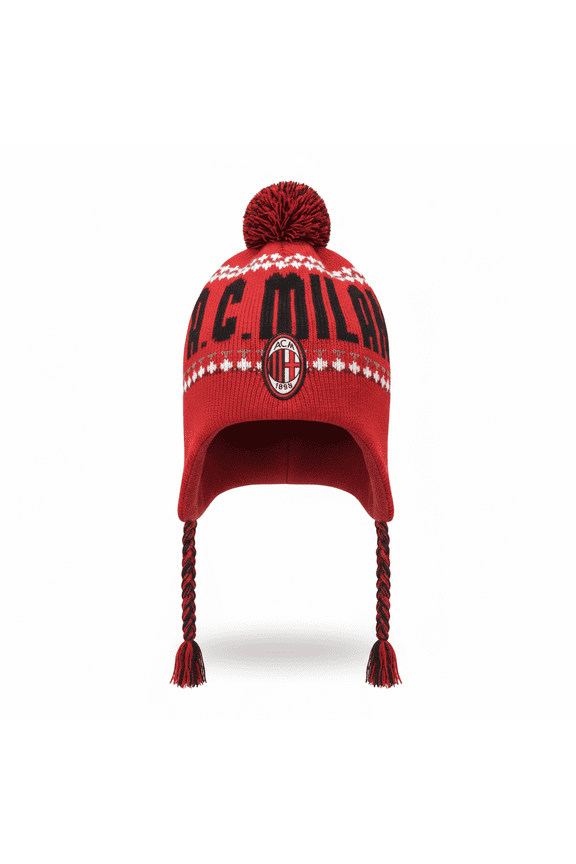 A.C. Milan Peruvian Winter Beanie, Acrylic, One Size