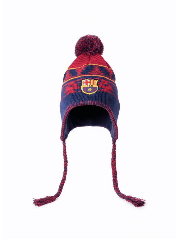 FC Barcelona Peruvian Winter Beanie, Acrylic, One Size