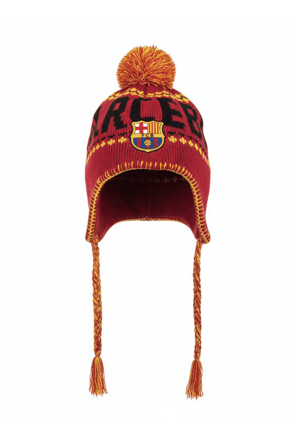 FC Barcelona Peruvian Winter Beanie, Acrylic, One Size