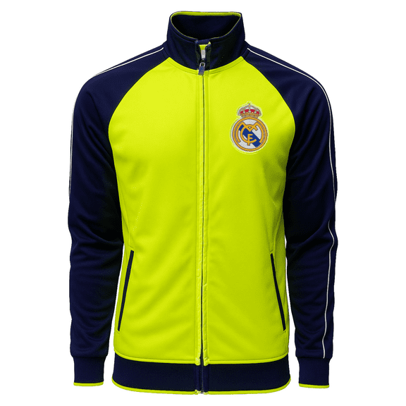 Rhinox Officially Licensed Real Madrid CF Neon Yellow & Navy Track Jacket