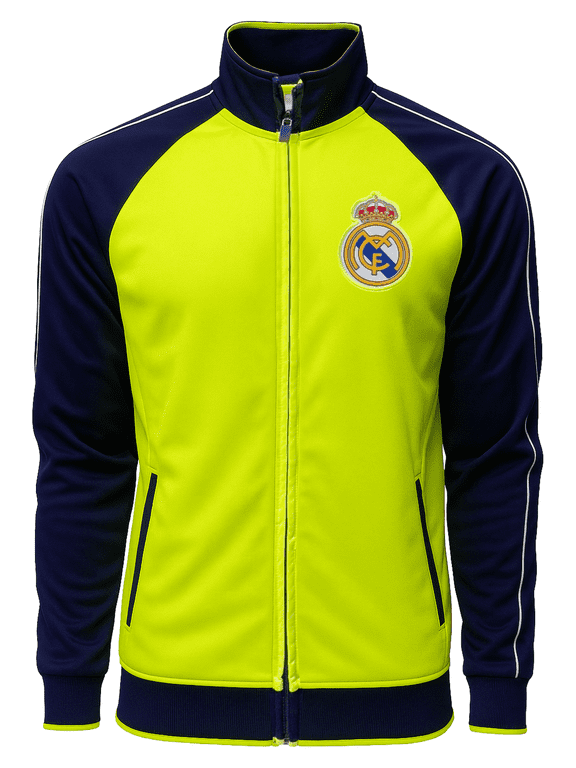 Officially Licensed Real Madrid CF Neon Yellow & Navy Track Jacket