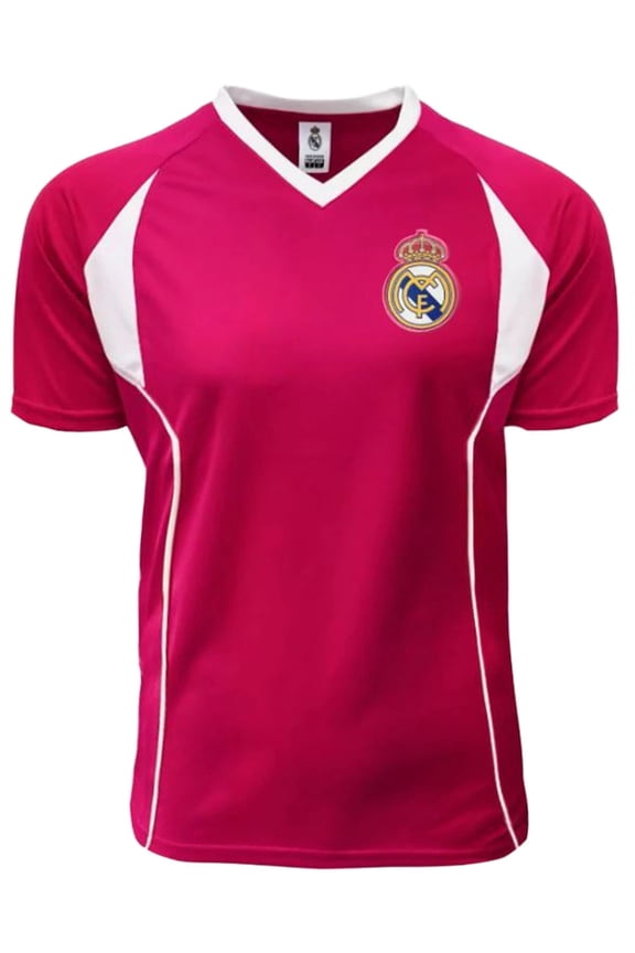 Real Madrid Fan Jersey, Pink/White, Polyester, YS-XL, Licensed