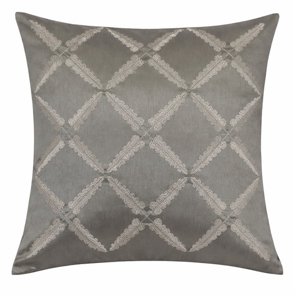 Rhiya Gray Geometric Polyester 20 in. x 20 in. Throw Pillow