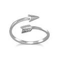 thumbnail image 1 of Rhod. P. 925 Sterling Silver Arrow Wrap Around Ring 1.5mm Wide Size 7 Ring for Women, 1 of 2