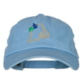 thumbnail image 1 of Rhode Island Common Blue Violet with Map Embroidered Unstructured Washed Cap - Blue OSFM, 1 of 5