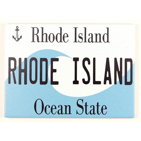 Rhode Island License Plate Fridge Collector's Souvenir Magnet 2.5" X 3.5"