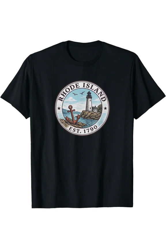 Rhode Island Lighthouse Design T-Shirt, Unisex T-Shirt