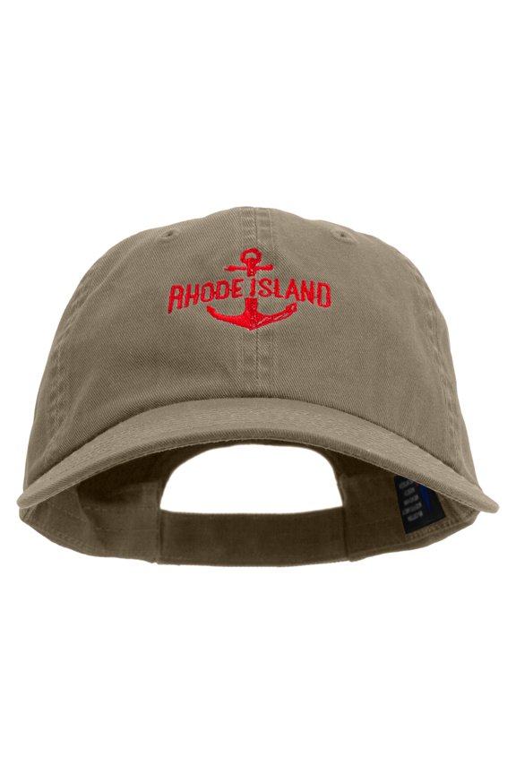 Rhode Island Logo Embroidered Low Profile Dyed Cotton Twill Cap - Olive OSFM