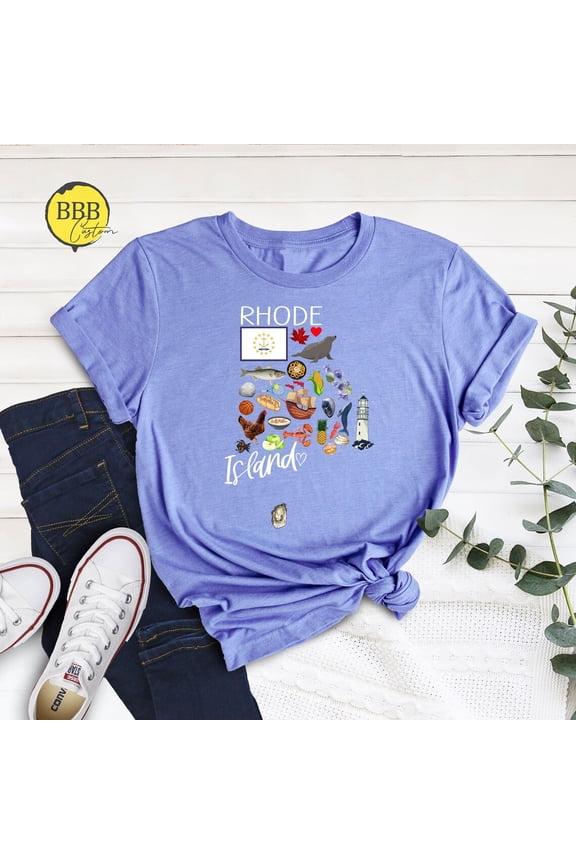 Rhode Island Map Shirt: Silhouette Tee, Home State Tshirt All Size S-5XL