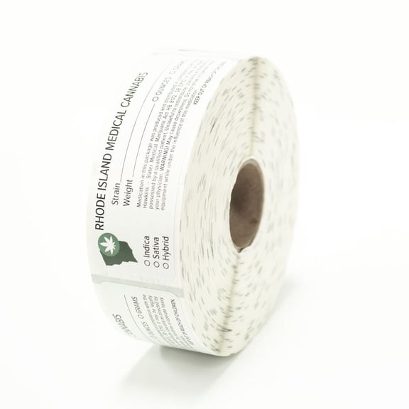 Rhode Island Medical Cannabis Rx Direct Thermal Compatible Labels