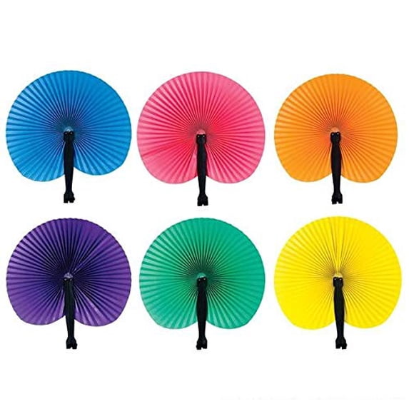 Rhode Island Novelty 10 Inch Solid Color Fans Assorted Colors 12 Fans Per Order
