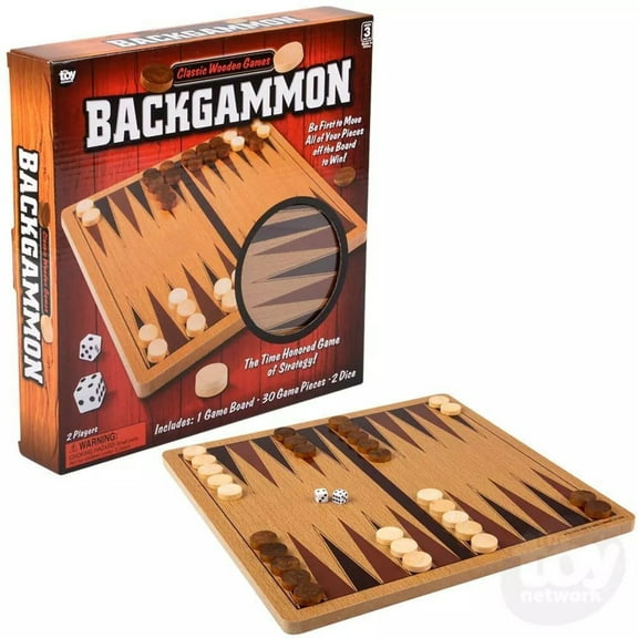 Backgammon Wooden 10 Inch