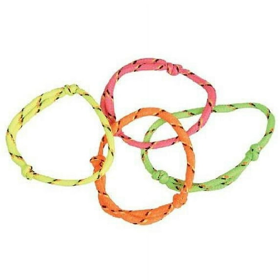 rhode island novelty 144 (1 gross) neon rope friendship bracelets new