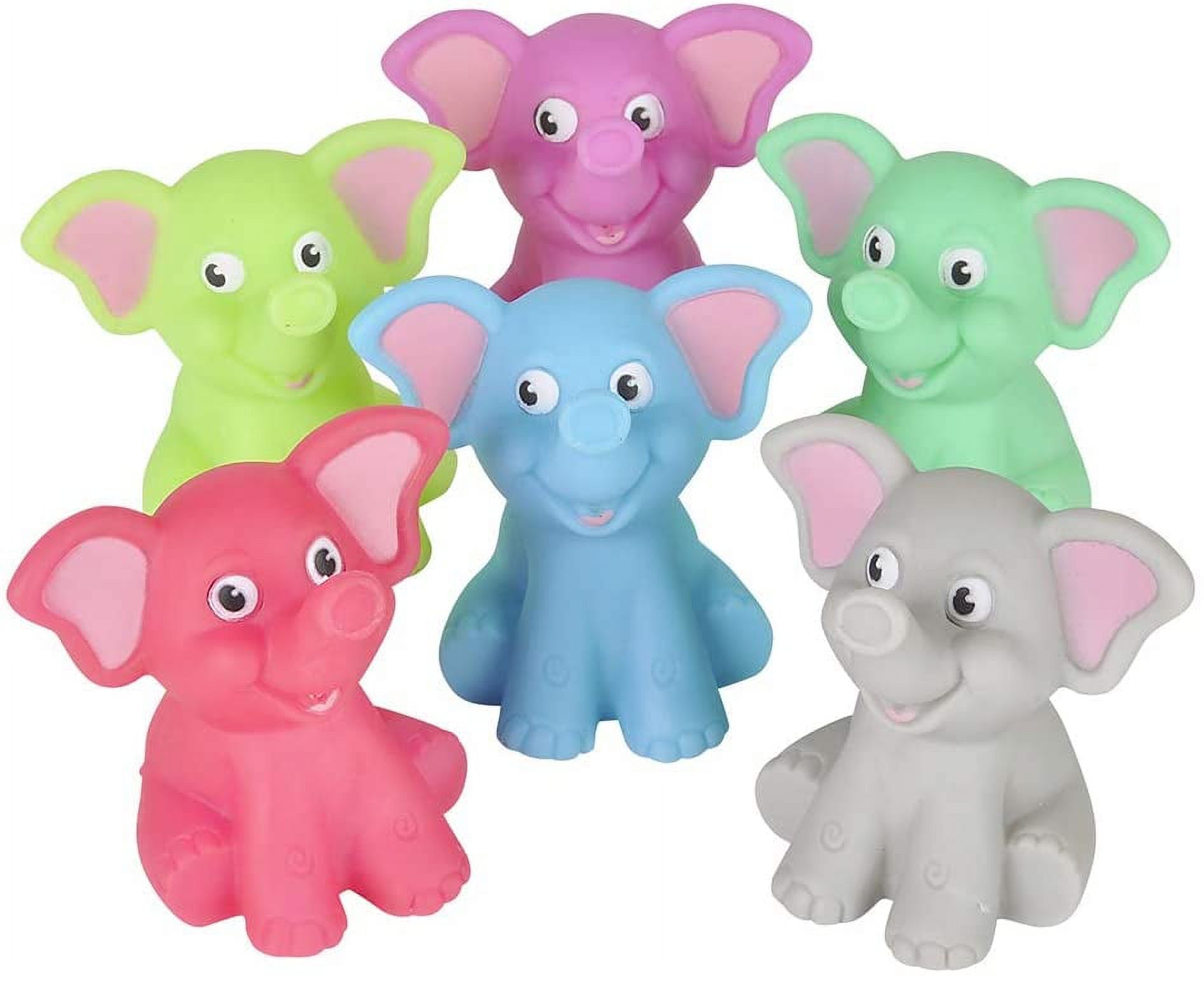 Rhode Island Novelty 2 Inch Rubber Water Squirting Elephants, One Dozen