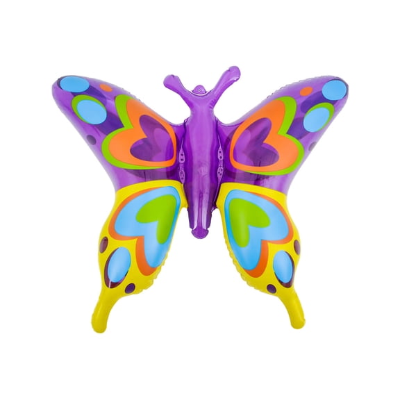 27" Giant Purple Green Inflatable Transparent Butterfly Insect Bug Decoration