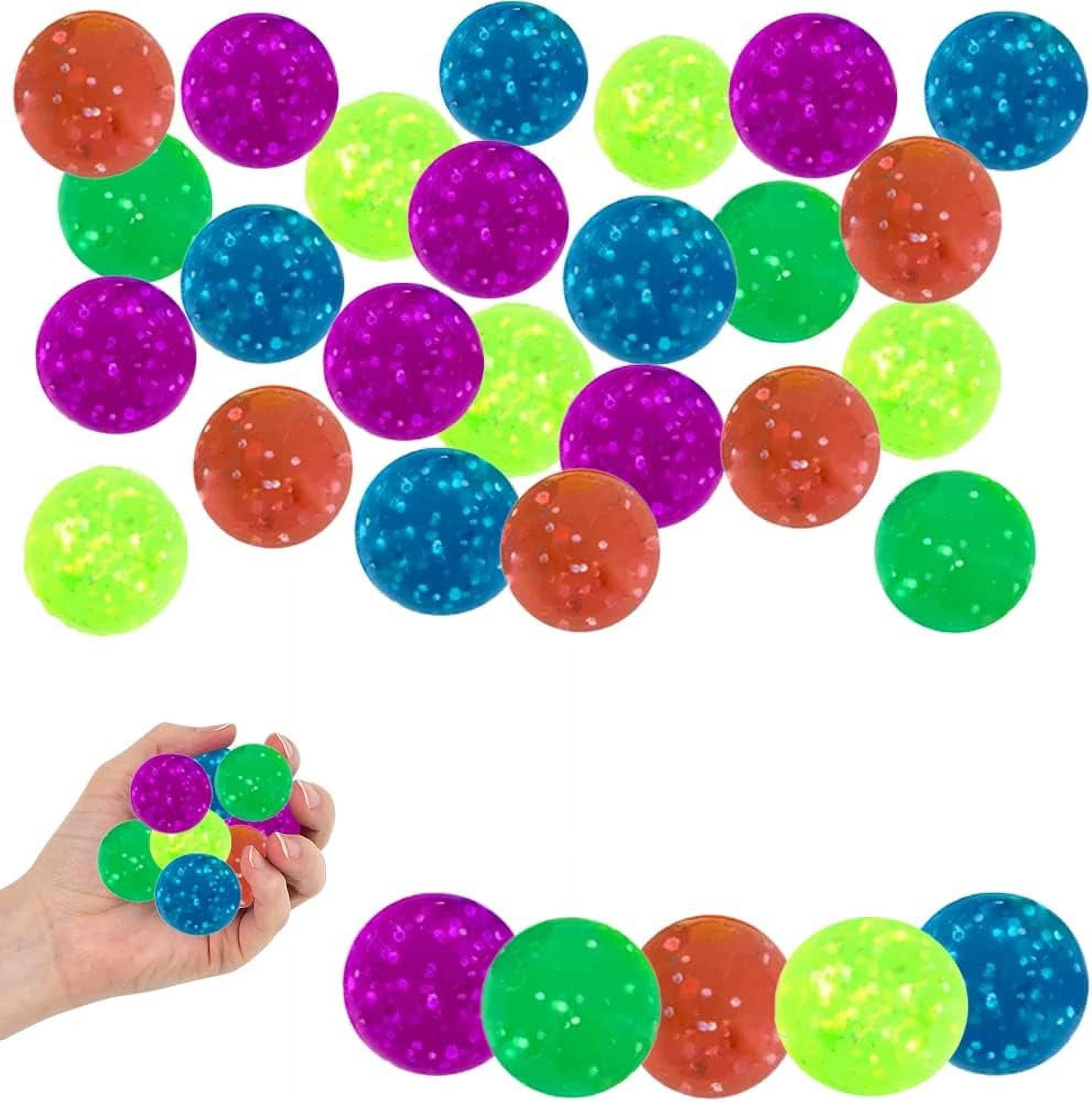 Rhode Island Novelty 27mm 1 Inch Glitter Bouncy Balls, 144 Balls