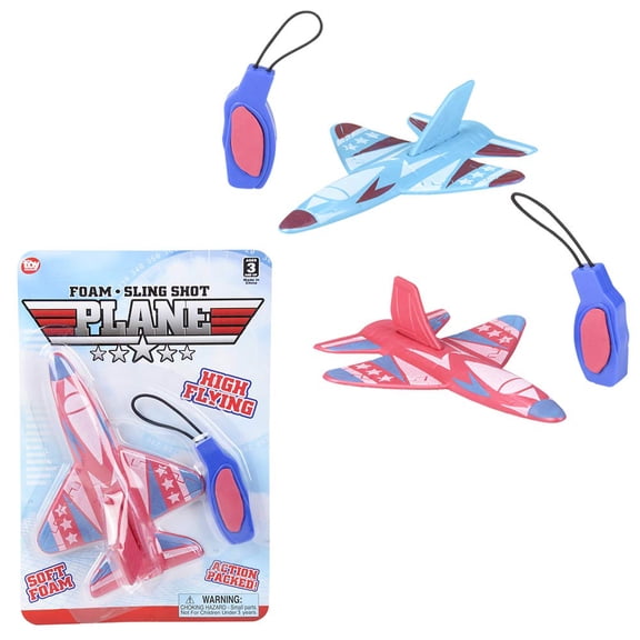 Rhode Island Novelty 6.5 Inch Sling Shot Foam Plane, One Dozen per Order
