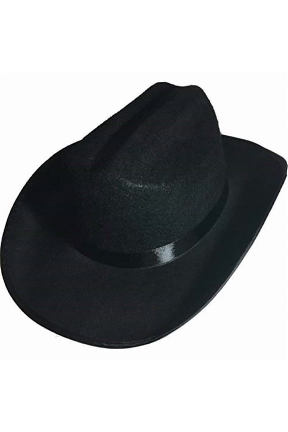 Black Cowboy Felt Hat Youth Size, One Per Order