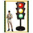 thumbnail image 1 of Traffic Light Table Lamp, 8 Inch Blinking LED Desk Light, Novelty Lamp for Game Rooms & Parties, 1 of 8