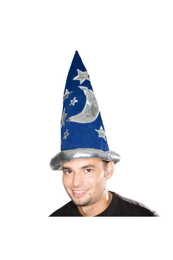 Men's Halloween Wizard Hat, Blue