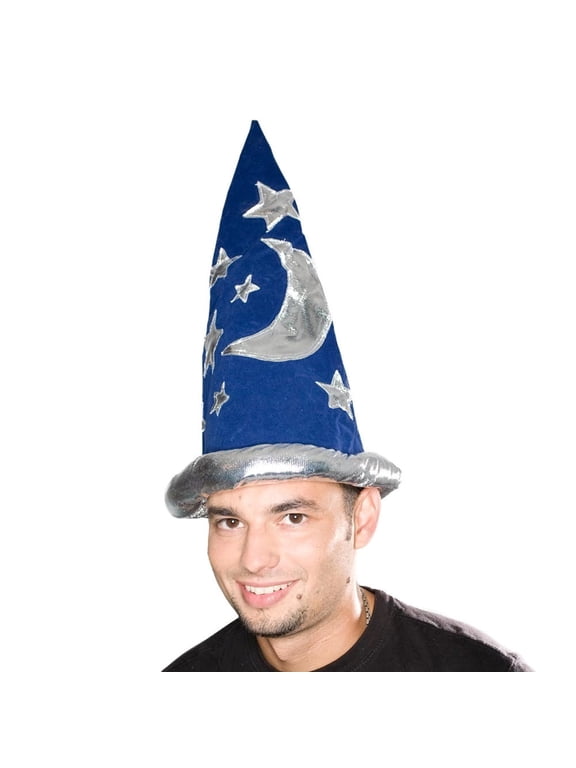 Men's Halloween Wizard Hat, Blue