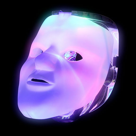 Rhode Island Novelty Mozlly LED Skull Multi-color Plastic Costume Mask, with Adjustable Flip for Adult