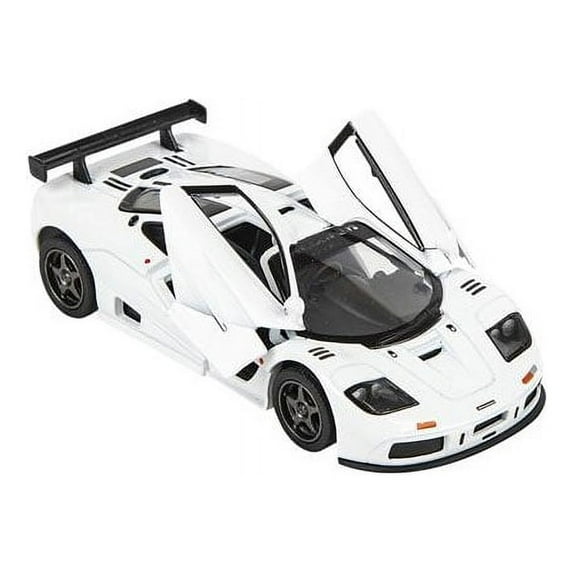 Rhode Island Novelty - Pull Back Die-Cast Metal Vehicle - 1995 MCLAREN F1 GTR (White)(5 inch) 1:34 Scale