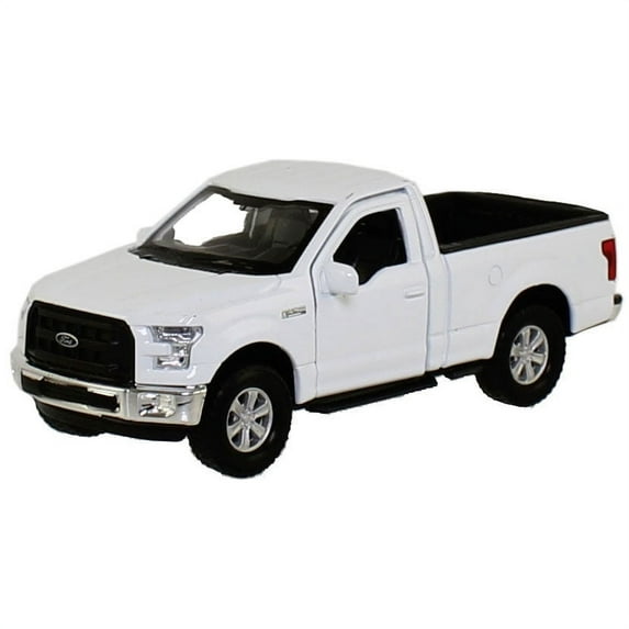 Rhode Island Novelty - Pull Back Die-Cast Metal Vehicle - 2015 FORD F-150 REGULAR CAB (White)(4.75 in)