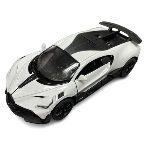 Rhode Island Novelty - Pull Back Die-Cast Metal Vehicle - BUGATTI DIVO [White](5 inch)