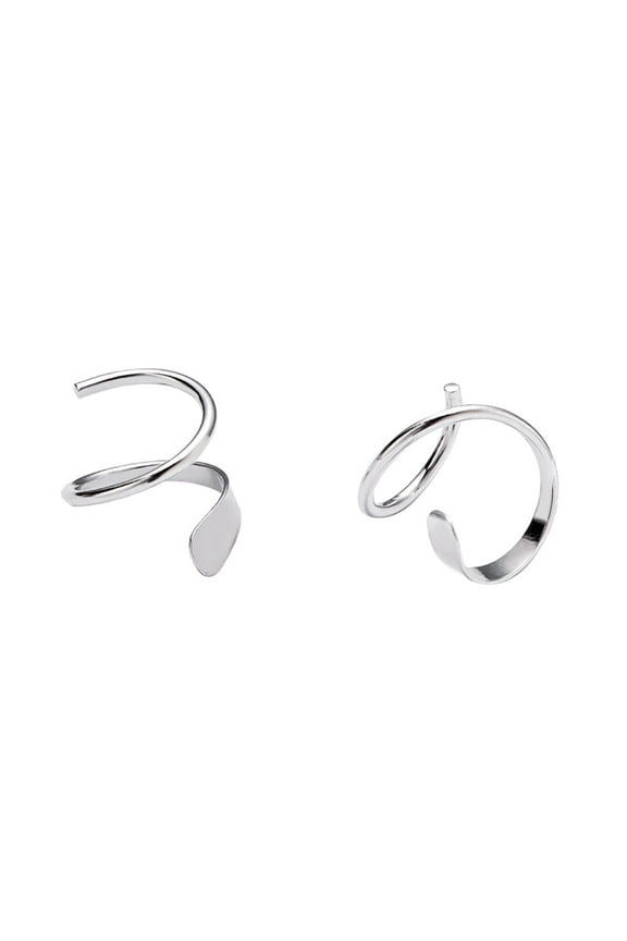 Fashion Minimalist Ear Cuff Climber Hoop Earrings Sterling Silver for Women